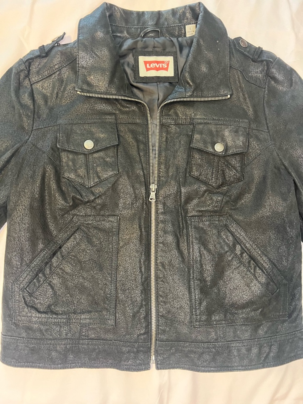 Levi's women’s  Black Zipper Front Jacket